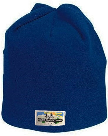 Free the Powder Logo Fleece Beanie in Blue