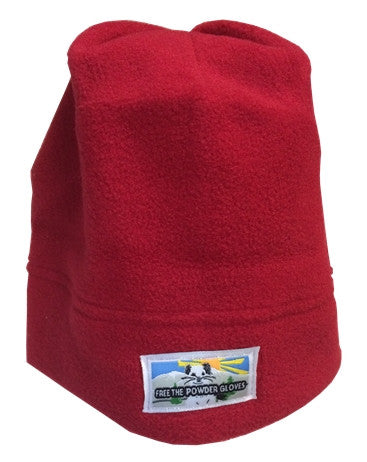 Free the Powder Logo Fleece Beanie in Red