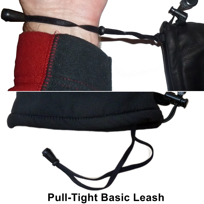 pull-tight ski glove leash cords