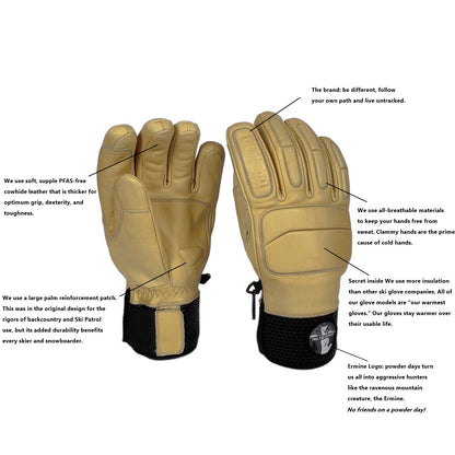 details specs Freeride Radical Glove by Free the Powder