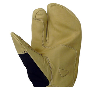 SX3 three fingered short cuff glove - palm view