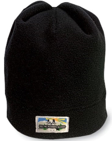 Free the Powder Logo Fleece Beanie in Black