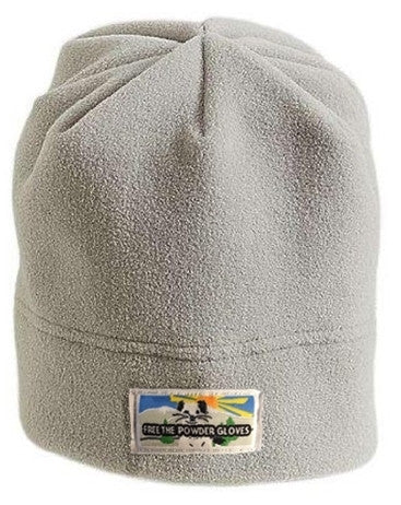 Free the Powder Logo Fleece Beanie in Stone