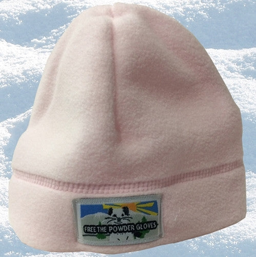 Free the Powder Logo Fleece Infant Beanie in Pink