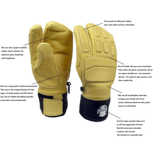 details specs Freeride 3 Glove by Free the Powder