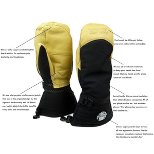 details specs of RX Pro Mitten by Free the Powder